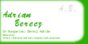 adrian berecz business card