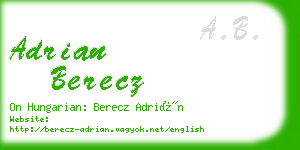 adrian berecz business card